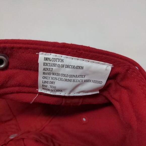 Joe's Since '91 Slideback Hat Red OSFA Adjustable Embroidered Patch 6 Panel - Picture 8 of 9